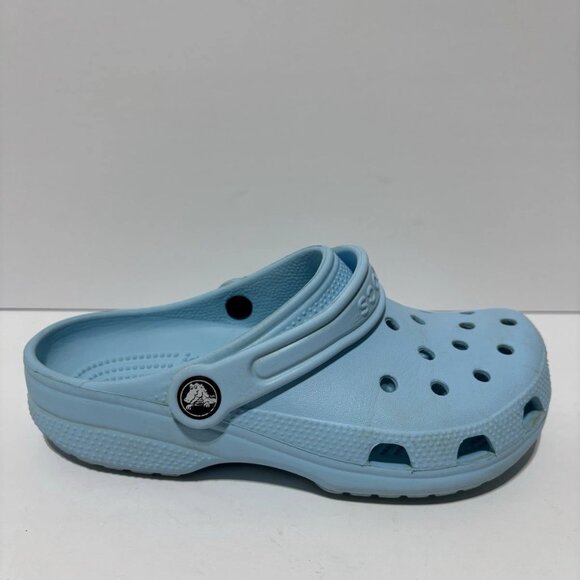 Crocs Big Kids’ Classic Slip-On Clogs Blue, Boys’ Size 3 M - Picture 1 of 5